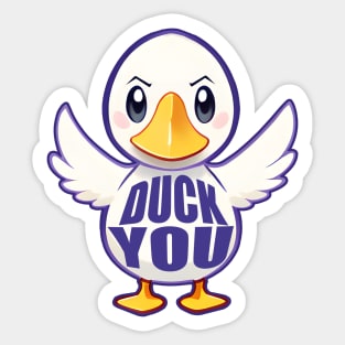 Cute Cartoon Duck Sticker